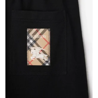 Pantalones cortos de algodón con etiqueta de cuadros