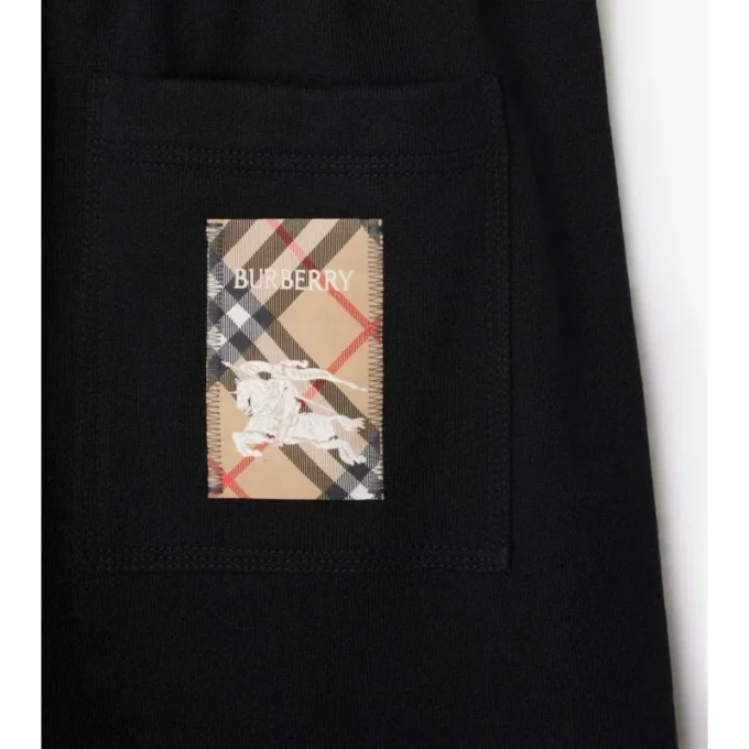 Pantalones cortos de algodón con etiqueta de cuadros