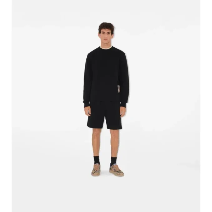 Pantalones cortos de algodón con etiqueta de cuadros
