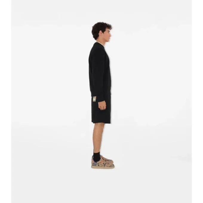 Pantalones cortos de algodón con etiqueta de cuadros