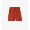 Pantalones cortos de algodón con logotipo gótico Pantalones cortos de algodón con logotipo gótico