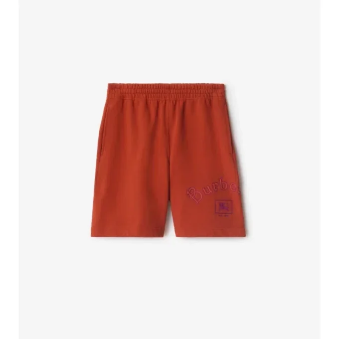 Pantalones cortos de algodón con logotipo gótico Pantalones cortos de algodón con logotipo gótico