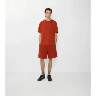 Pantalones cortos de algodón con logotipo gótico