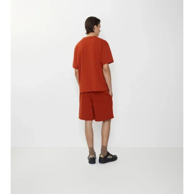 Pantalones cortos de algodón con logotipo gótico Pantalones cortos de algodón con logotipo gótico