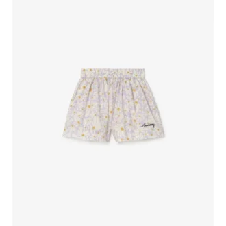 Pantalones cortos de algodón con margaritas Pantalones cortos de algodón con margaritas