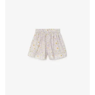 Pantalones cortos de algodón con margaritas Pantalones cortos de algodón con margaritas