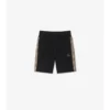 Pantalones cortos de algodón con ribete de cuadros Pantalones cortos de algodón con ribete de cuadros