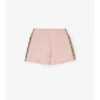 Pantalones cortos de algodón con ribete de cuadros Pantalones cortos de algodón con ribete de cuadros