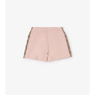 Pantalones cortos de algodón con ribete de cuadros