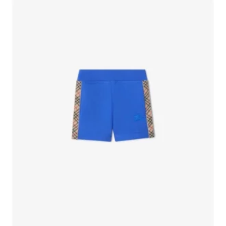 Pantalones cortos de algodón con ribete de cuadros