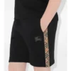 Pantalones cortos de algodón con ribete de cuadros Pantalones cortos de algodón con ribete de cuadros