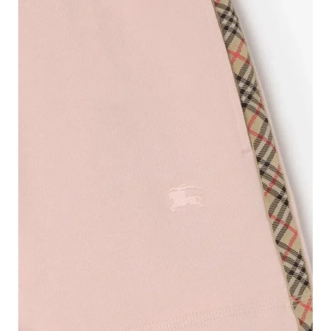 Pantalones cortos de algodón con ribete de cuadros Pantalones cortos de algodón con ribete de cuadros