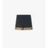 Pantalones cortos de algodón con vuelta a cuadros Pantalones cortos de algodón con vuelta a cuadros