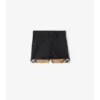 Pantalones cortos de algodón con vuelta a cuadros Pantalones cortos de algodón con vuelta a cuadros
