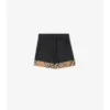 Pantalones cortos de algodón con vuelta a cuadros Pantalones cortos de algodón con vuelta a cuadros