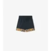 Pantalones cortos de algodón con vuelta a cuadros Pantalones cortos de algodón con vuelta a cuadros
