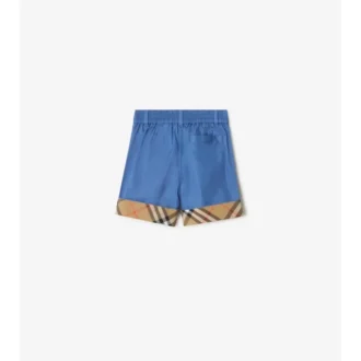Pantalones cortos de algodón con vuelta a cuadros