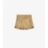 Pantalones cortos de algodón con vuelta a cuadros Pantalones cortos de algodón con vuelta a cuadros