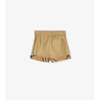 Pantalones cortos de algodón con vuelta a cuadros