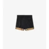 Pantalones cortos de algodón con vuelta a cuadros Pantalones cortos de algodón con vuelta a cuadros