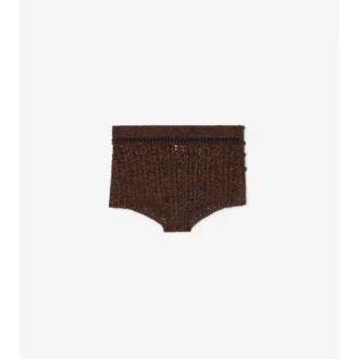 Pantalones cortos de algodón Moulina tejidos a ganchillo