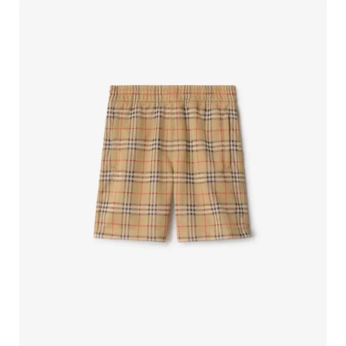 Pantalones cortos de jersey con estampado de cuadros