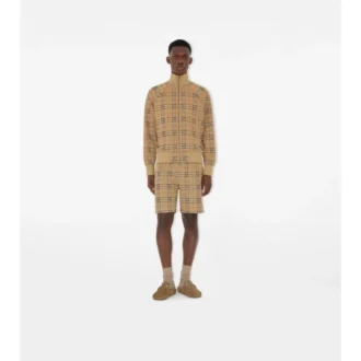 Pantalones cortos de jersey con estampado de cuadros