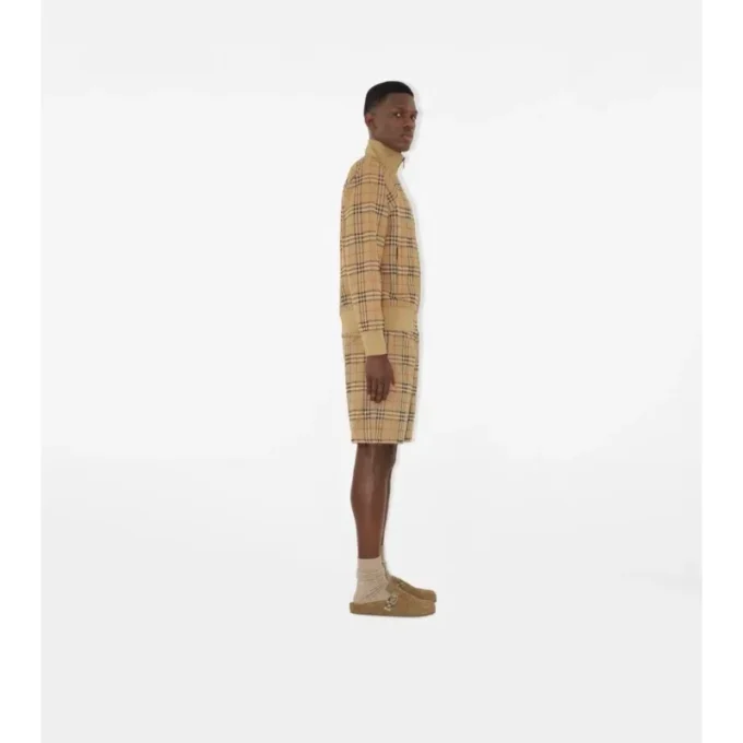 Pantalones cortos de jersey con estampado de cuadros