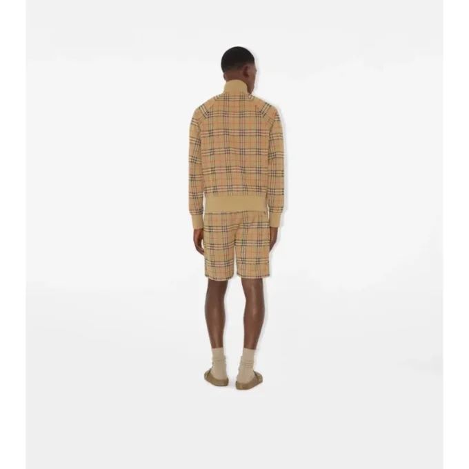 Pantalones cortos de jersey con estampado de cuadros