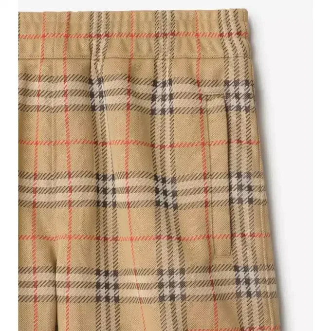 Pantalones cortos de jersey con estampado de cuadros