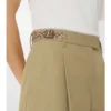 Pantalones cortos de popelín de algodón con ribete de cuadros Pantalones cortos de popelín de algodón con ribete de cuadros
