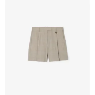 Pantalones cortos de sastrería de lana a cuadros