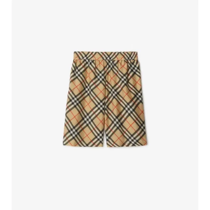 Pantalones cortos de seda a cuadros