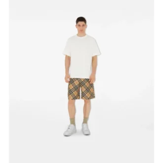 Pantalones cortos de seda a cuadros