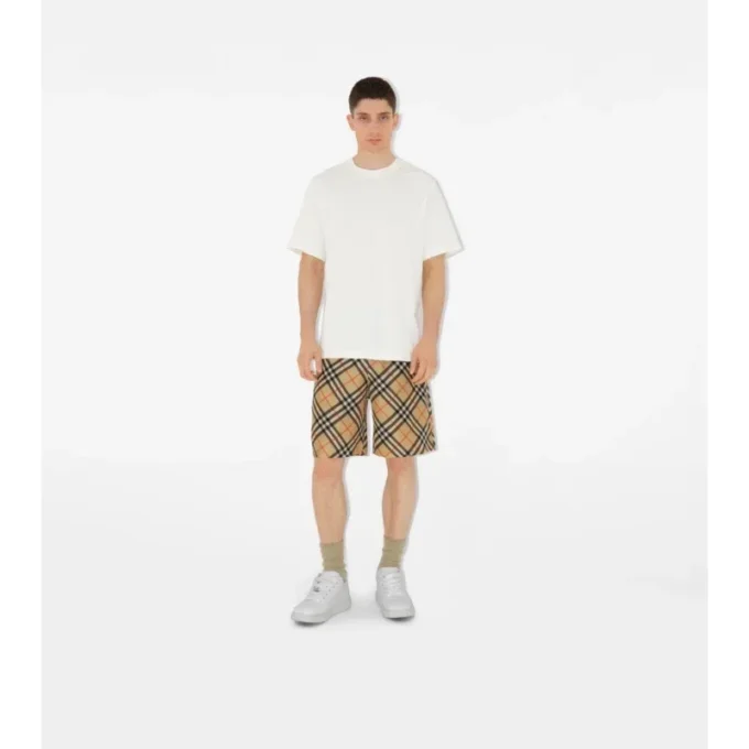 Pantalones cortos de seda a cuadros