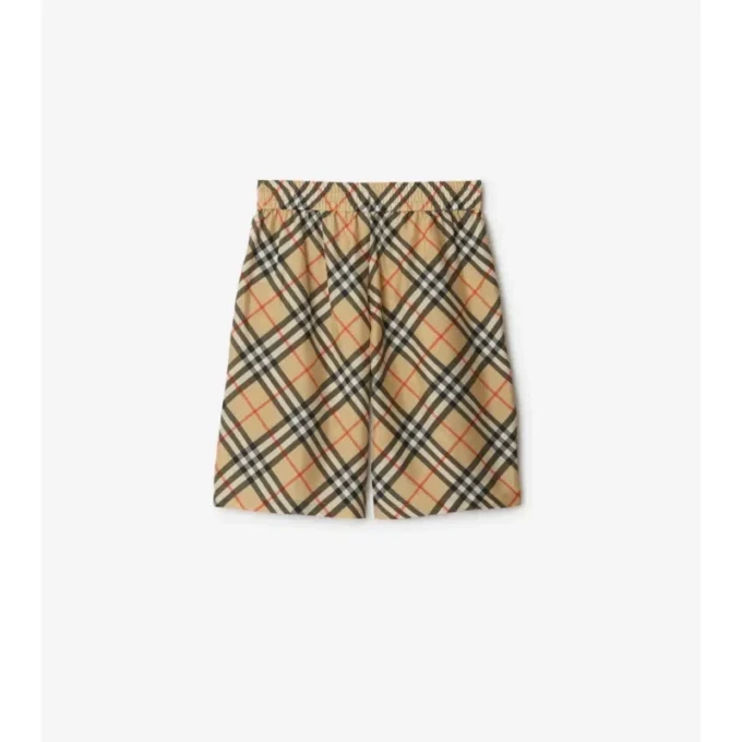 Pantalones cortos de seda a cuadros