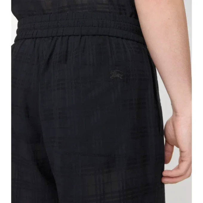 Pantalones cortos de voile de algodón con estampado de cuadros