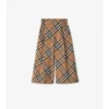 Pantalones de algodón con estampado de cuadros Pantalones de algodón con estampado de cuadros