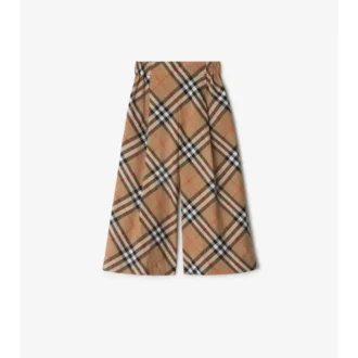 Pantalones de algodón con estampado de cuadros Pantalones de algodón con estampado de cuadros