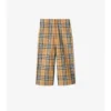 Pantalones de algodón con estampado de cuadros Pantalones de algodón con estampado de cuadros