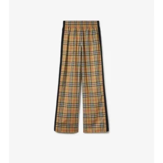 Pantalones de algodón con estampado de cuadros