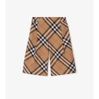 Pantalones de algodón con estampado de cuadros Pantalones de algodón con estampado de cuadros