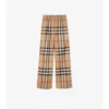 Pantalones de algodón con estampado de cuadros
