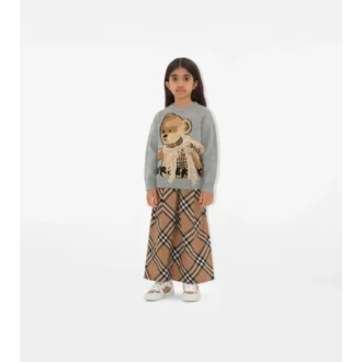 Pantalones de algodón con estampado de cuadros Pantalones de algodón con estampado de cuadros