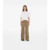 Pantalones de algodón con estampado de cuadros Pantalones de algodón con estampado de cuadros