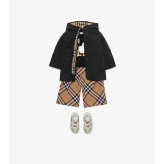 Pantalones de algodón con estampado de cuadros Pantalones de algodón con estampado de cuadros