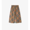Pantalones de algodón con estampado de cuadros Pantalones de algodón con estampado de cuadros