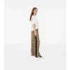 Pantalones de algodón con estampado de cuadros Pantalones de algodón con estampado de cuadros
