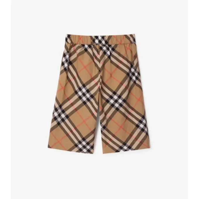 Pantalones de algodón con estampado de cuadros