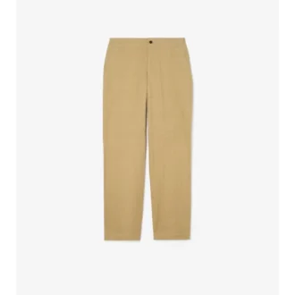 Pantalones de algodón con estampado de cuadros texturizados
